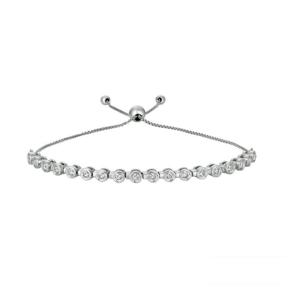 0.75 Carat Diamond Bolo Bezel set Bracelet